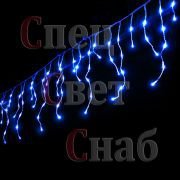 Светодиодная гирлянда. Бахрома 40 x 0,6 м Синяя. Нить белая. Уличная. В бобине