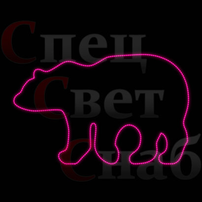 Световая фигура 2d Медведь