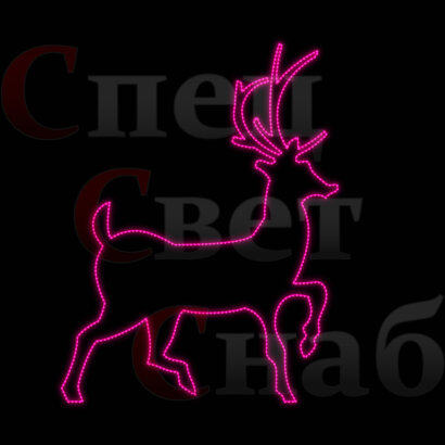 Светодиодная фигура Олень 2D