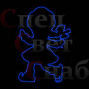 Световая фигура 2d Снегурочка