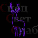 Светодиодная фигура Олень с рогами 2D