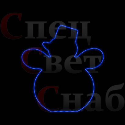 Световая фигура 2d Снеговичок