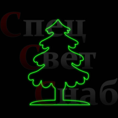 Световая фигура 2d Зеленая елочка